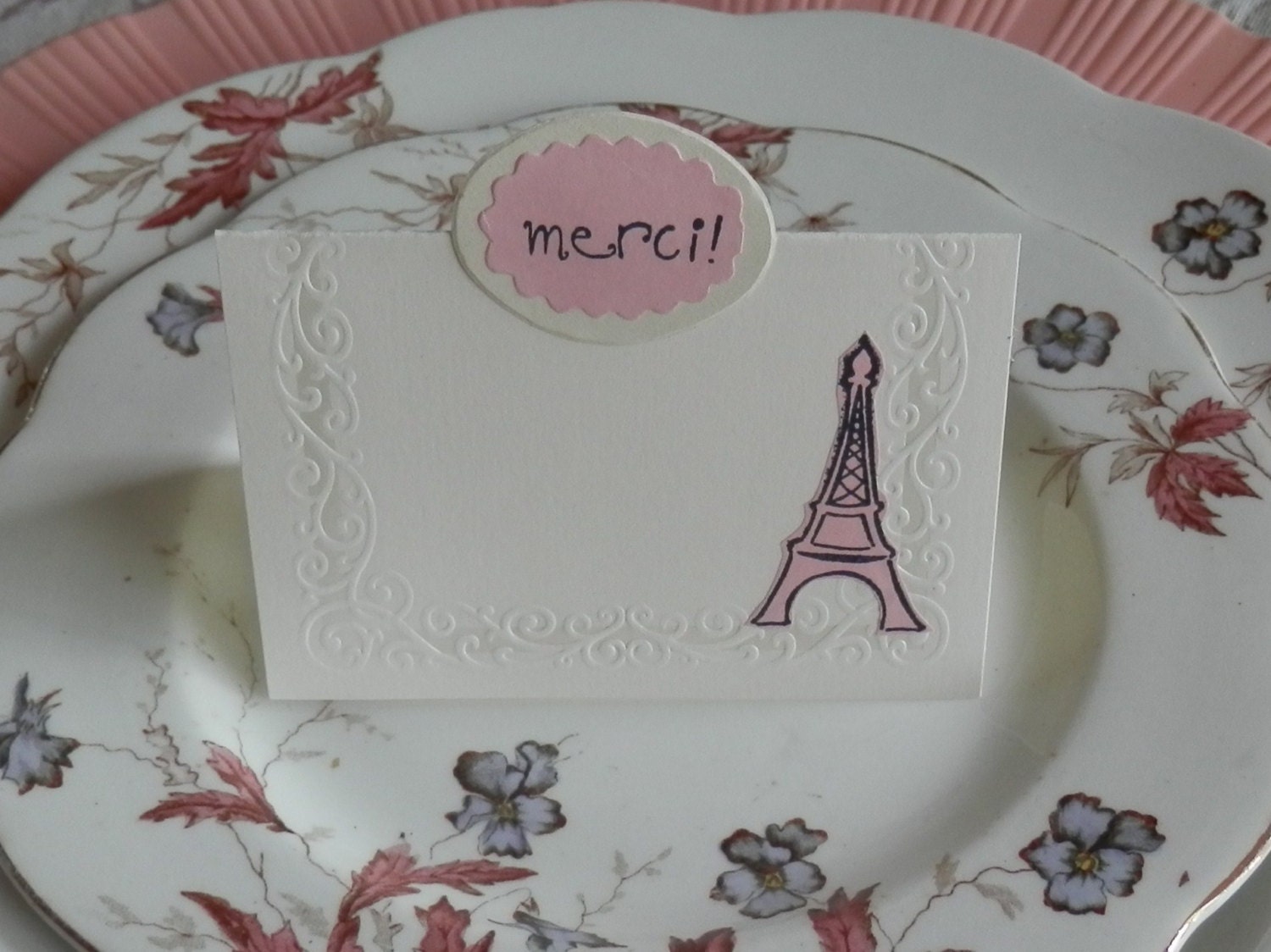 Place cards- Eiffel Tower- Wedding- Baby Shower- Party Decor