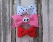 Rockstar felt bow clips