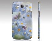 iphone 4,4s, 5, Samsung Galaxy S3 case-"forget me not" ,floral, blue flowers