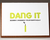 Letterpress Belated Birthday Card