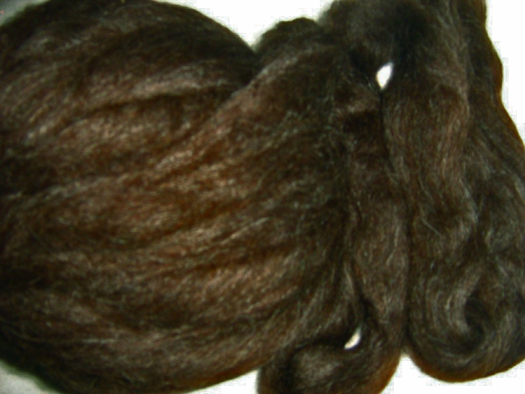 Wool roving, Jacob, Brown, 2 ounces, Ashland Bay, felt, spin, craft, thrum