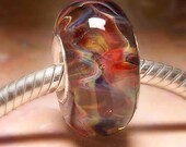Color River European Glass Lampwork Cored Bead Charm