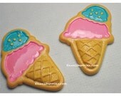 Ice Cream Rement Type Flat Back Cabochons x 2 Pieces 4.9 X 3.3 CM
