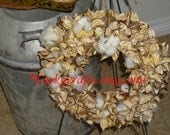 Sale cotton bur wreath