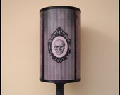 Grunge Baroque Skull (big) damask Lamp Shade lampshade - skull, anatomy skeleton, victorian goth decor, cameo skull