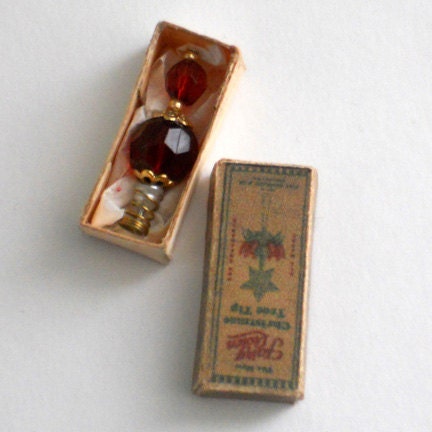 Miniature Vintage Ruby Christmas Tree Topper