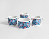 Geometric Coffee & Tea Cup Collection - Mug, Mid Century, Modern, Retro, Kitchen