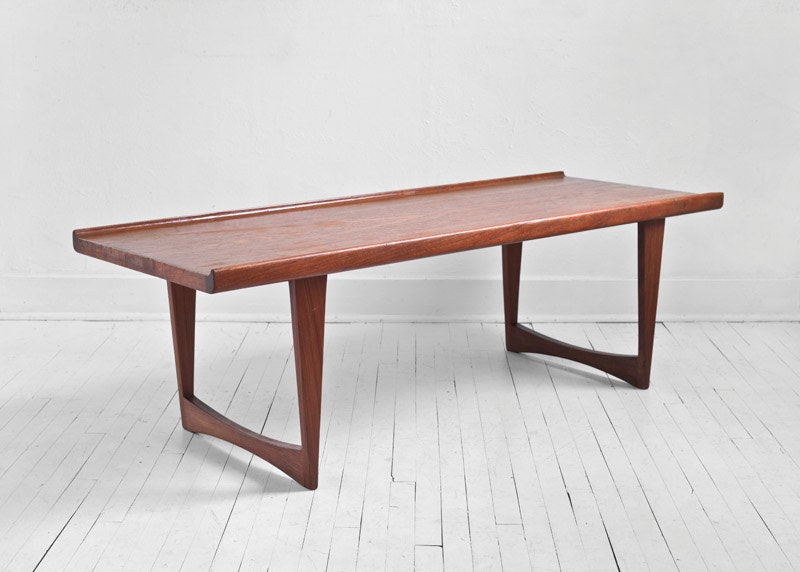 Vintage Teak Wood Coffee Table - Mid Century, Modern, Danish, Retro, Wood