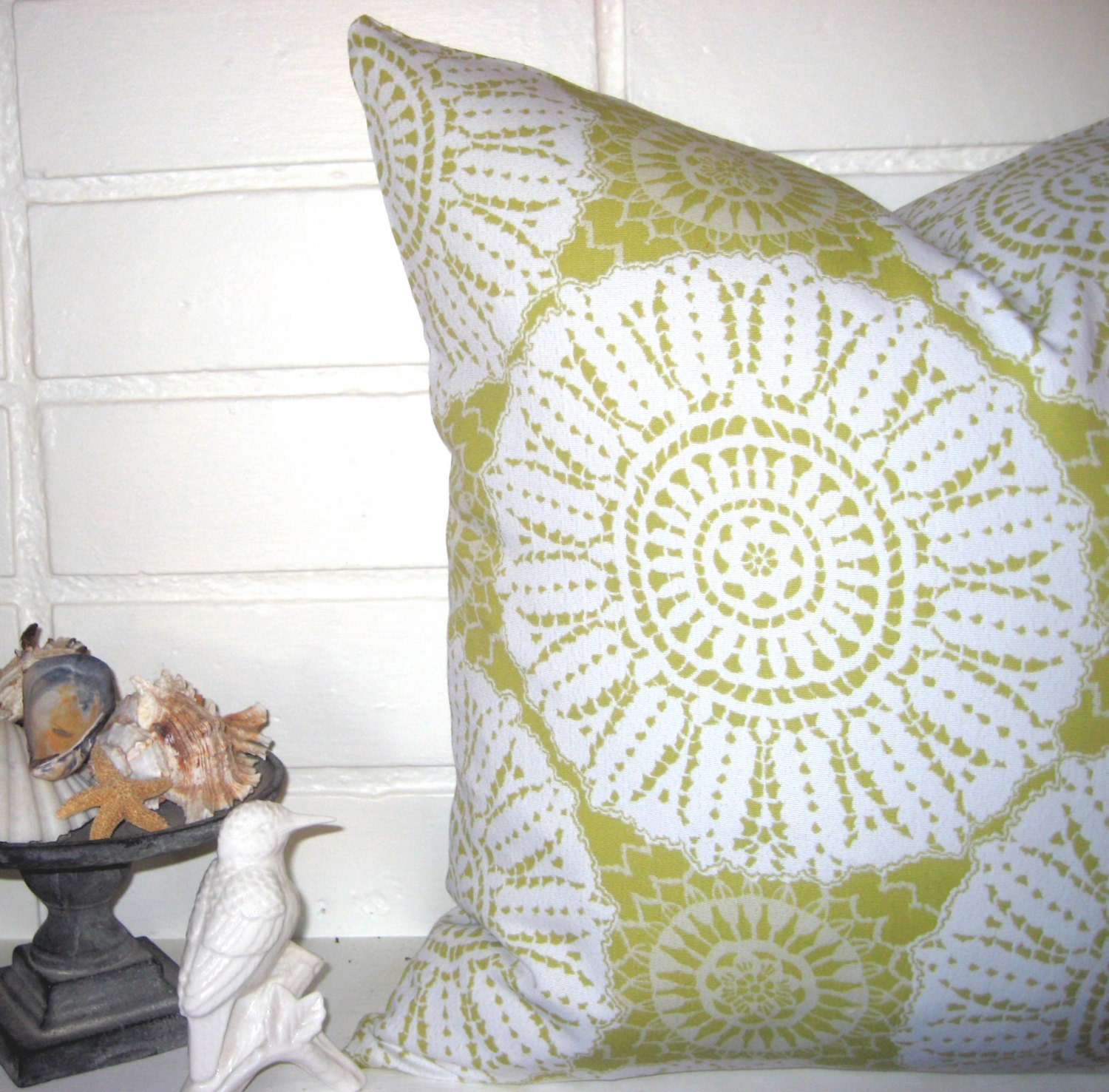 Medallions Indoor Outdoor Fabric one 20 inch pillow cover