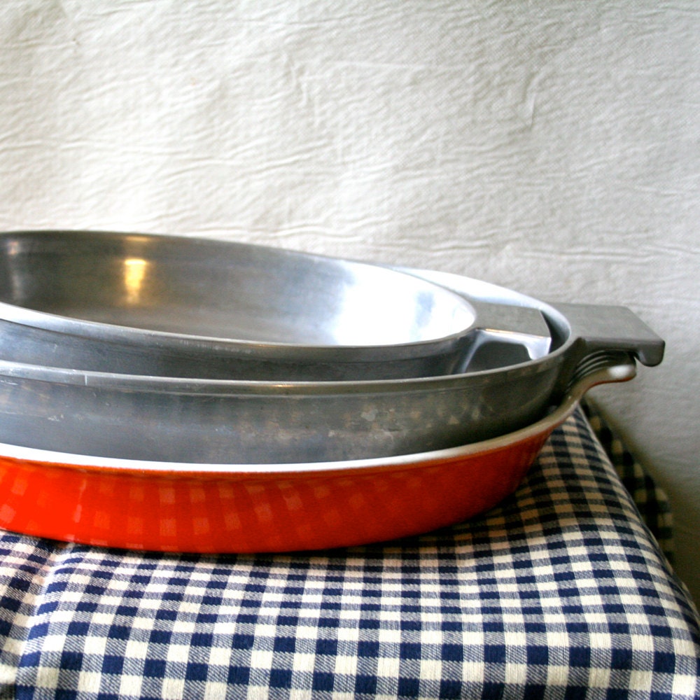 Vintage Dansk Gourmet Casseroles Pans 2 Aluminum