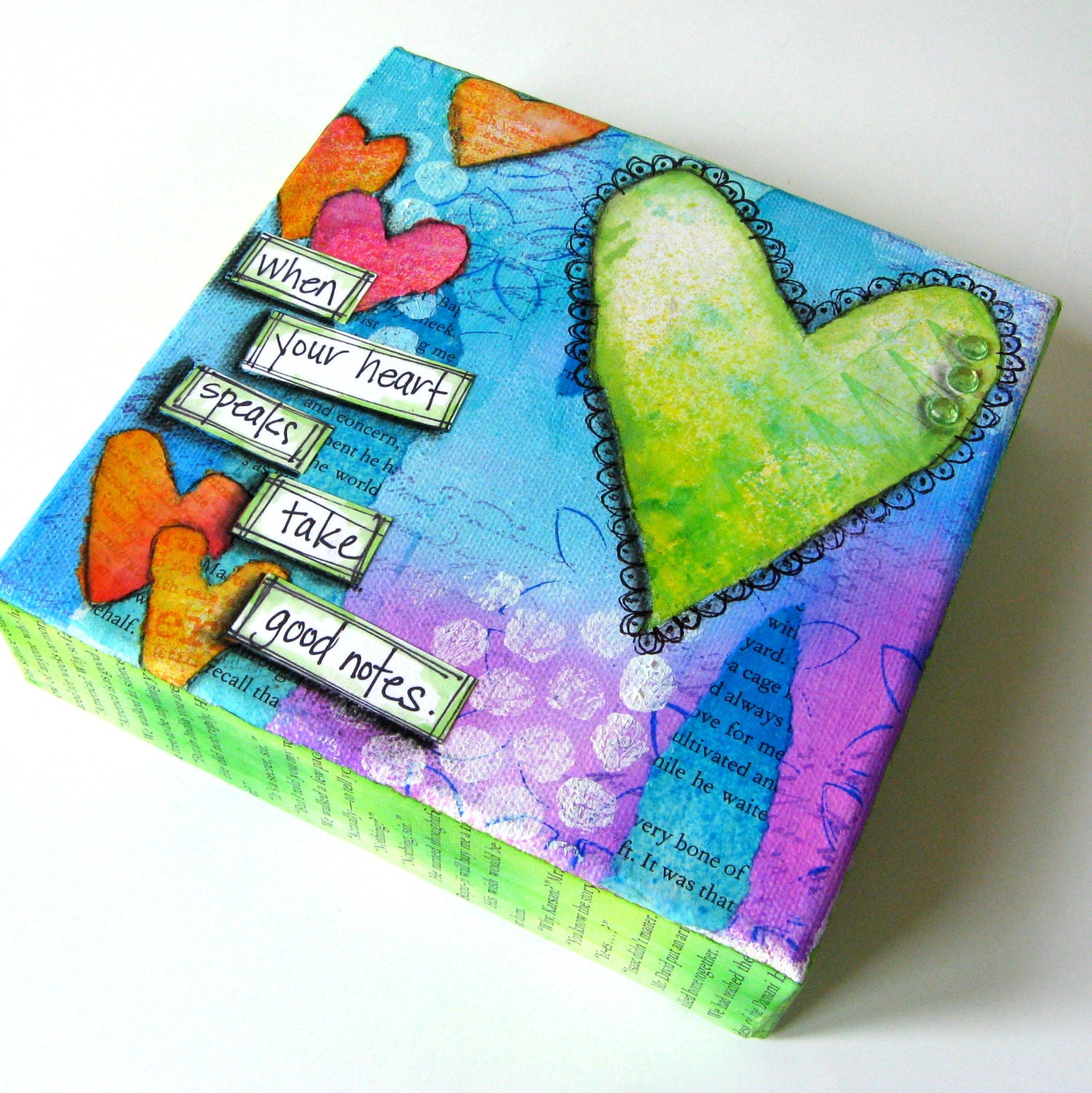 When Your Heart Speaks Canvas - Home Decor - Mixed Media Art
