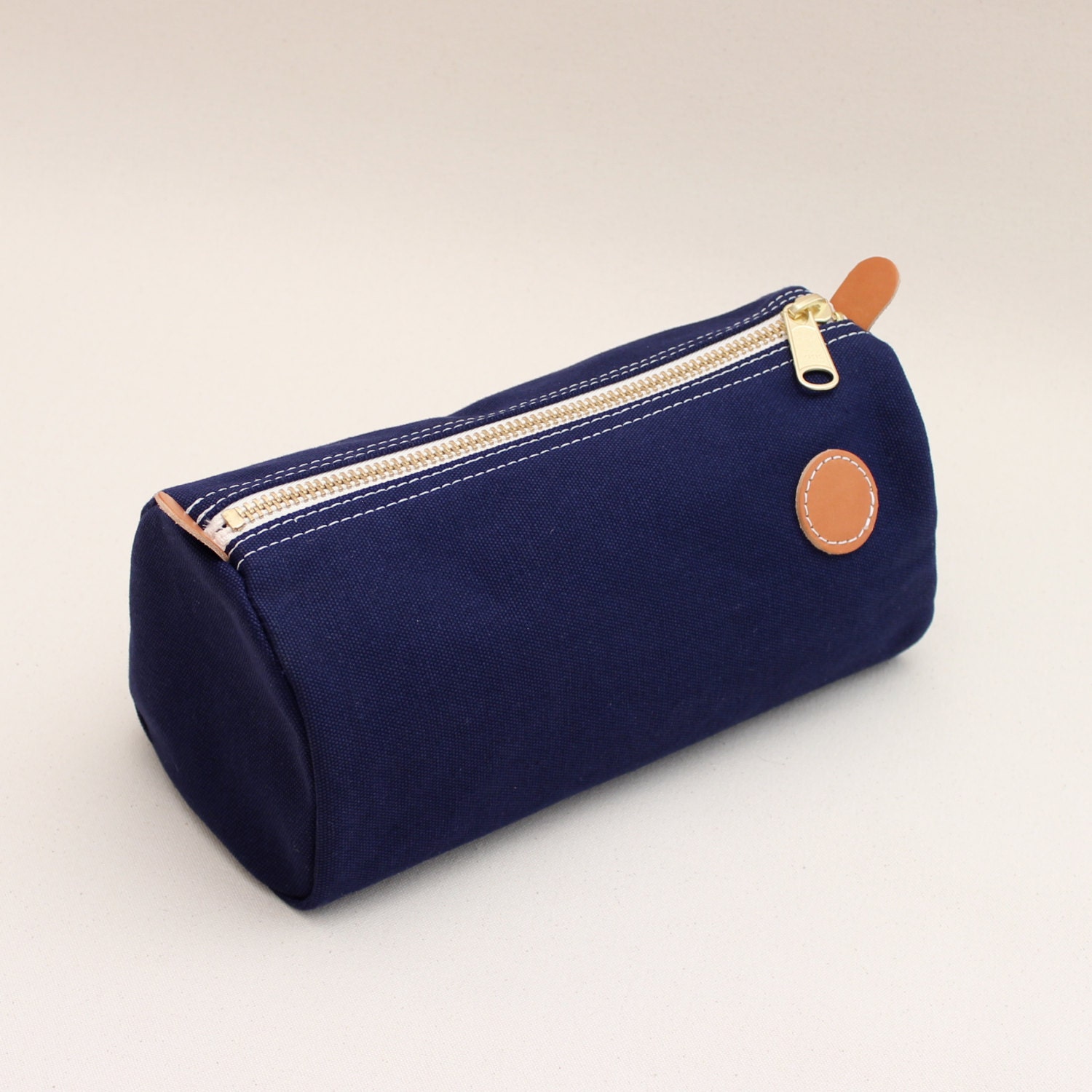 Dopp Kit in 18oz  canvas (with monogram option) - Toiletry/Shaving bag in Navy / Blue