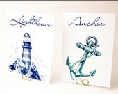 Wedding Table Cards - Beach, Seashell and Ocean Theme - Beach Decor for Destination and Seaside Weddings