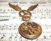 Steampunk brooch -  Military medal reversible brooch/pin - OOAK Unique Steampunk Gothic Clockwork Neo Victorian Victoriana Jewellery