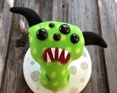Green & Yellow Polka Monster Headmount