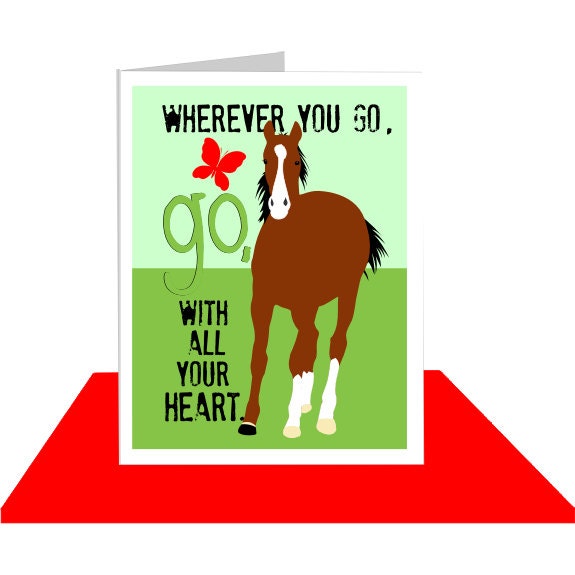 Horse Graduation or Goodbye Card