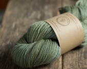 Hand Dyed Worsted Weight Wool Yarn - Knitting and Crochet - Sage Green