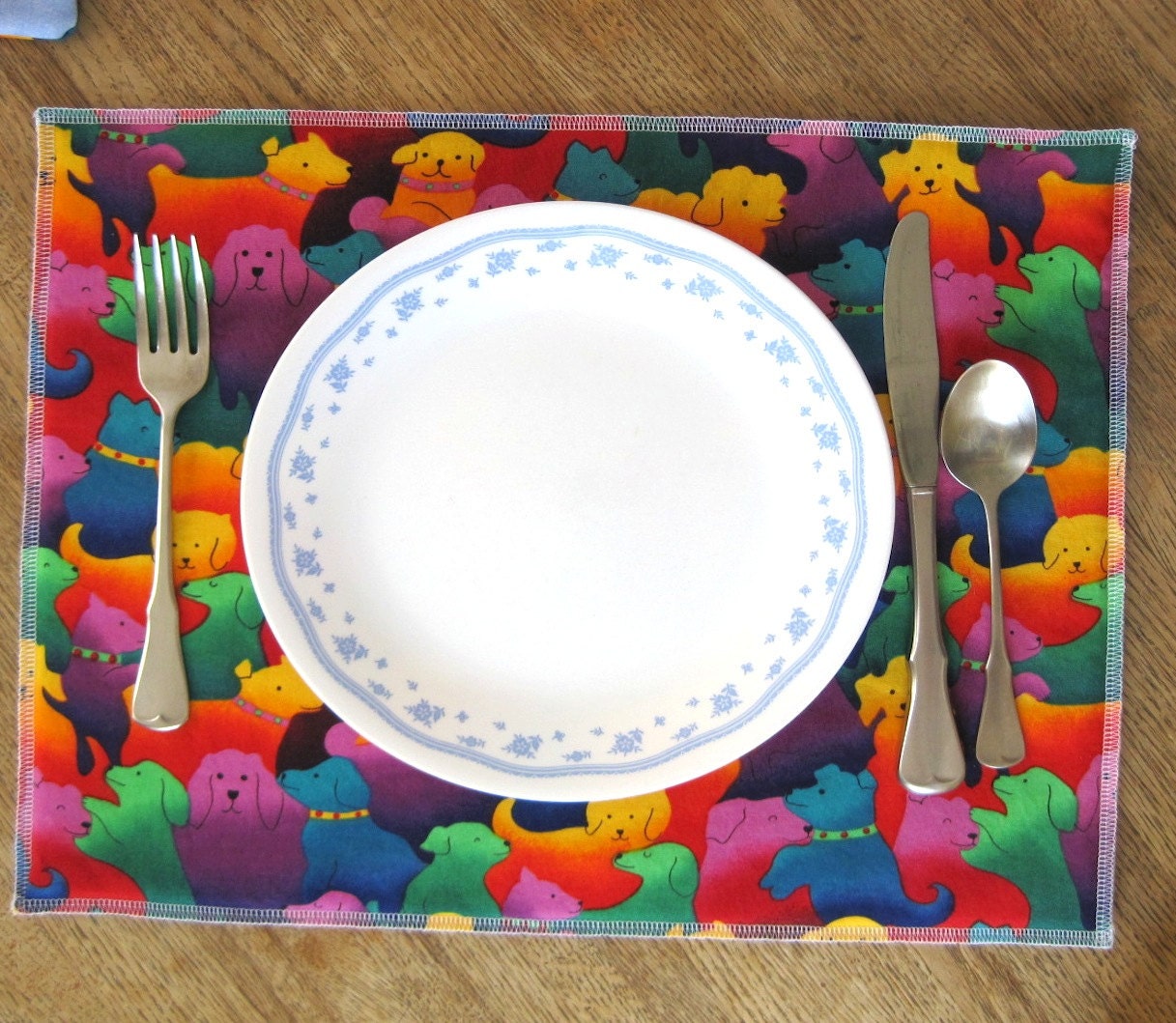 Dogs Placemat with Matching Coaster