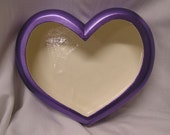 SALE 50% OFF Metallic Purple Deep Heart Candy Dish
