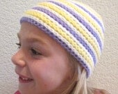 Child Toddler Hat Yellow Purple Glitter