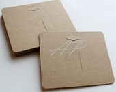 50 pcs of Blank(No Printed Design) Hair Clip Display Card in Brown Kraft Paper  for Accessory and Jewelry for DIY