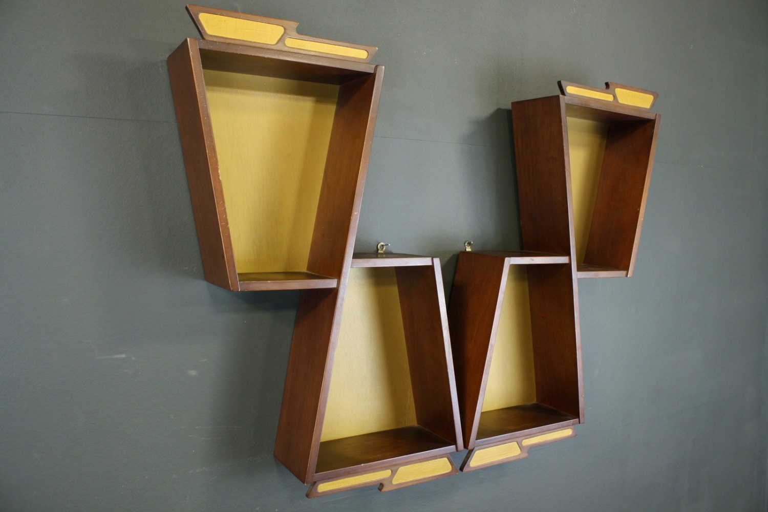 Mid Century Shadow Box Shelves
