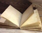 Handmade Leather Journal with Vintage Style Old Paper - Red Nile Crocodile