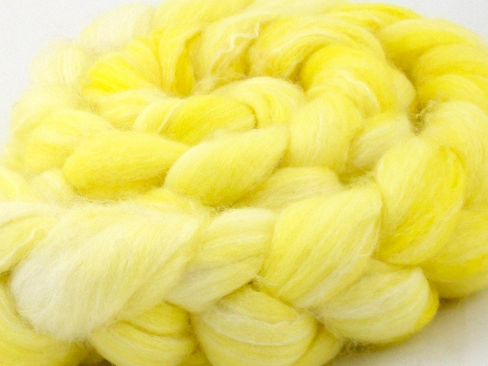Limoncello/ Handpainted SW Merino-Bamboo-Nylon Combed Top/ 4 oz.