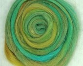 Silk Roving- Hand-dyed- Spring Meadow (0.2 oz.)