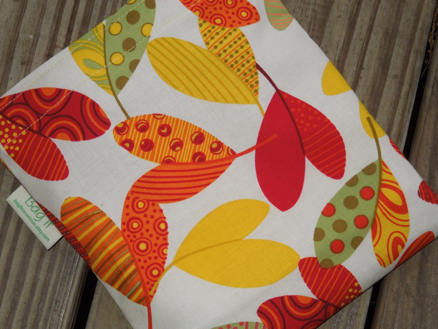 Reusable sandwich bag - Geo leaves