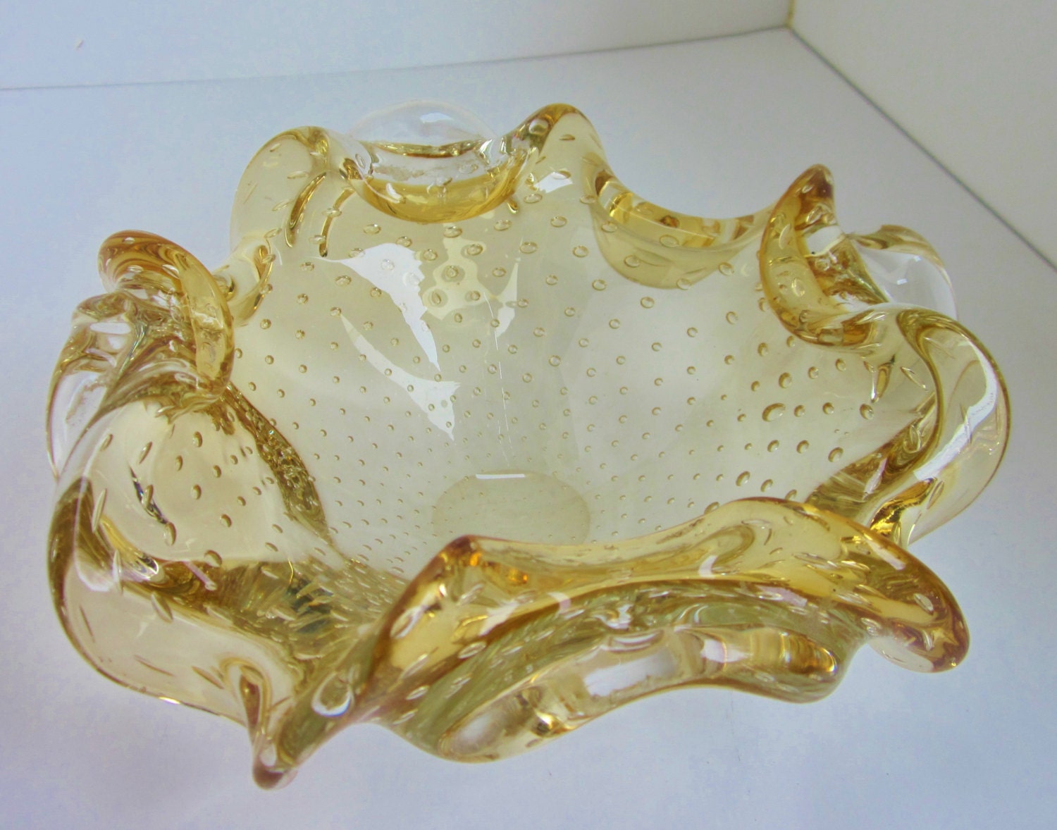 Vintage Controlled Bubble Ashtray in Champagne Color