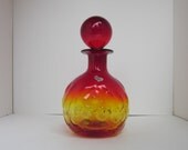 Vintage BLENKO Glass Decanter 715 in Tangerine