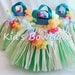Set of 4 Luau Hula Party Favor Tutu Bags - MONOGRAMMED