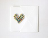 Mosaic Heart . Mother's Day . Valentine's Day . Friendship . Love . Greeting Card - Shimmer