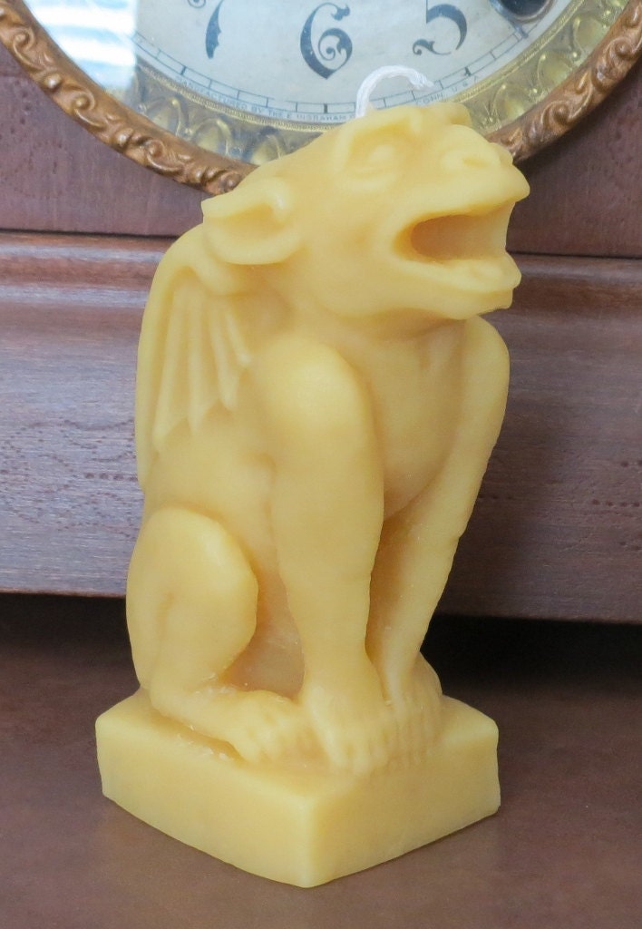 Beeswax Gargoyle Candle, Gothic Candle, Medieval, Goth, Gothic