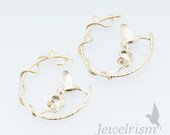 PD824-MG // Matte Gold Plated Humming Bird Pendant, 28mm x 25mm, 2Pc