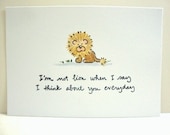 Friendship Card, I'm Not Lion, I'm Not Lyin', Punny Friendship Card, Humorous Greeting Card, Sweet Anniversary Card
