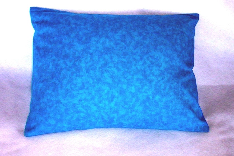 12 x 16 inch Turquoise Travel or Lumbar Pillow  Cover with Flip Top Closure