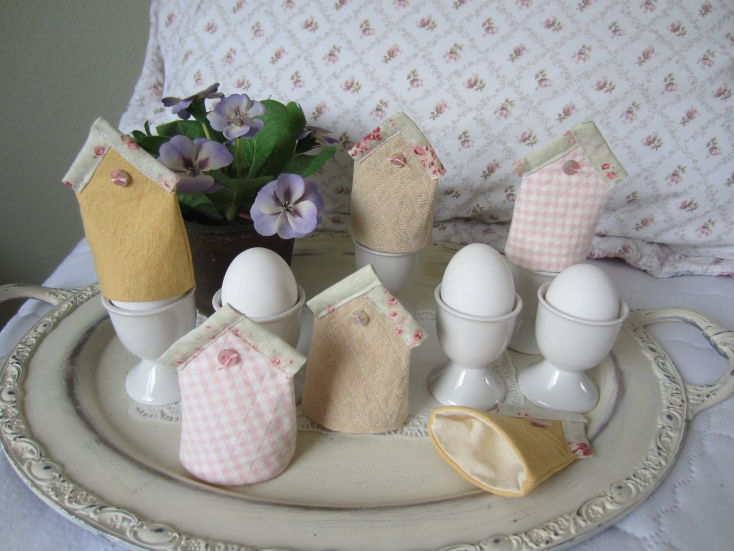 EGG COSIES BIRDHOUSE SeT Of SiX FrEE UsA SHiPPing