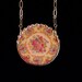 Broken china jewelry Parisian roses circle necklace made from a broken plate vintage china