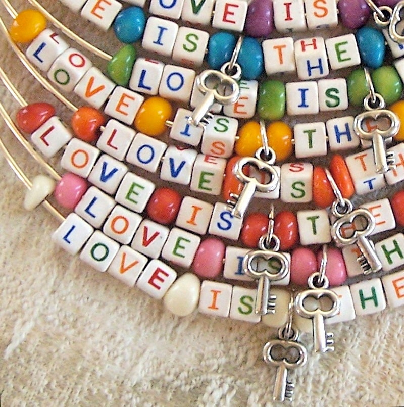LOVE is the KEY ecofriendly message necklace CHARiTY DONATiON x1