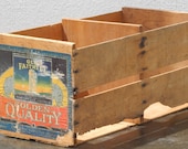 Vintage Old Faithful Label divided Fruit crate