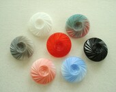 Vintage Czech glass buttons, choose 1 big button, vintage 1950s