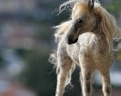 Needle felted horse--OOAK Collectible artist wool soft sculpture by Daria Lvovsky-Made to custom order