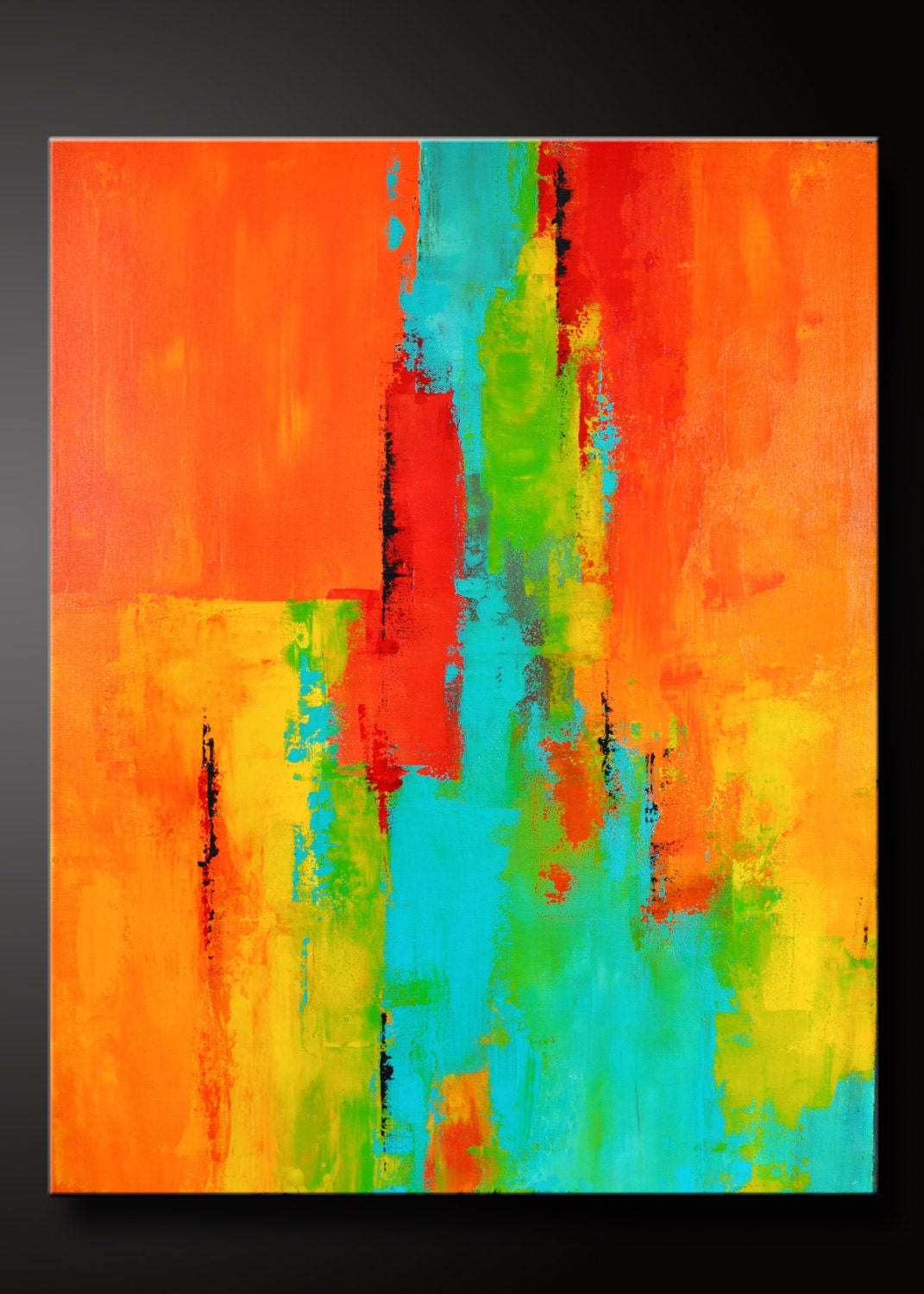 Tango - 22 x 28 - Abstract Acrylic Painting on Canvas - Contemporary Wall Art
