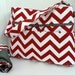 Monterey Chevron Diaper Bag Set - Red Chevron Or Custom Design Your Own - Medium 9 Pockets