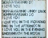 Skinnamarinki Dinky Dink - Sign - Art - Nursery - Kids Room - Cottage - Distressed - Custom - Rustic