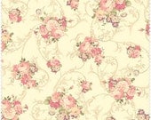 Mary Rose Grace Fabric Collection by Quilt Gate MR2140-13A  Cream Medium Rose
