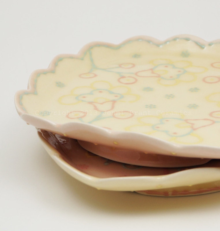 Flowered Yellow Plate