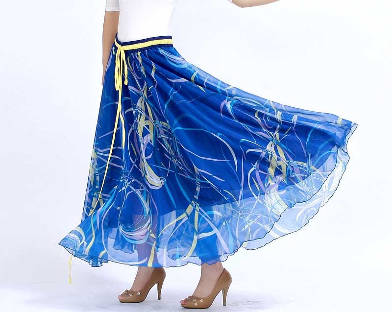 Chiffon maxi skirt (264)